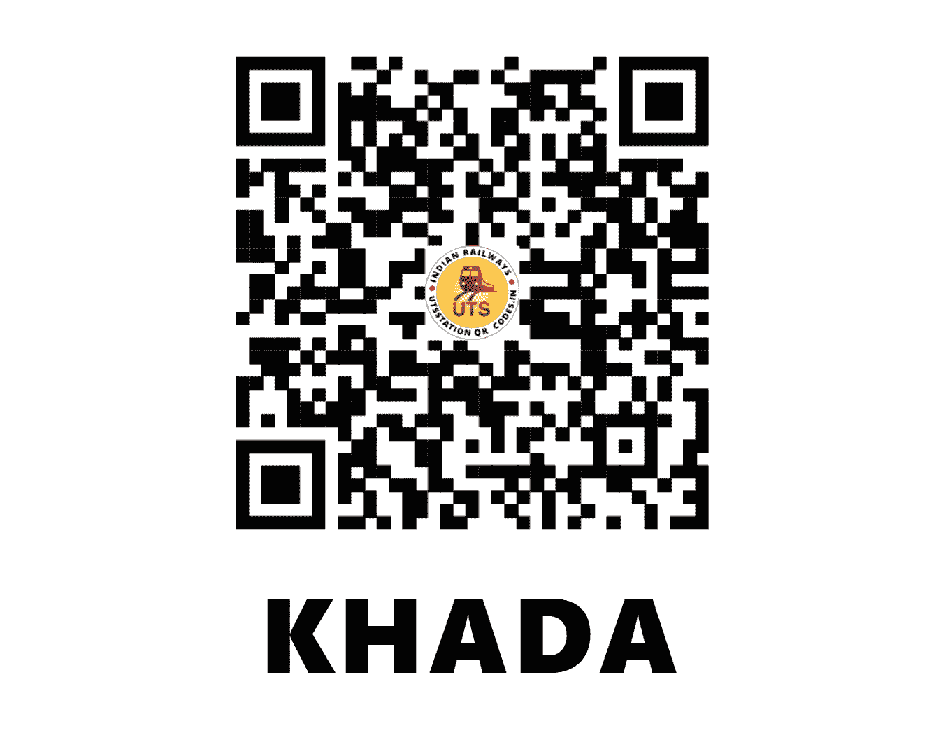 UTS QR Code for KHADA - KZA - NE (UTTAR PRADESH)